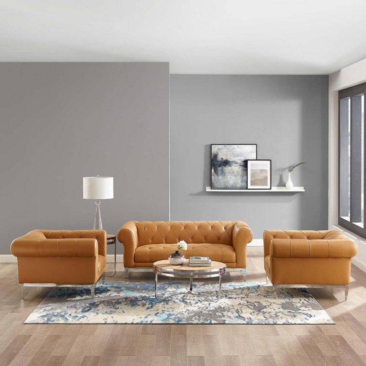 Etta Avenue™ Cataleya Leather Match Living Room Set Wayfair